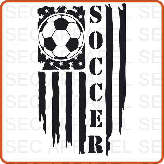 Soccer Iron On Decals Patches transfers vinyl for shirts, clothing | Sport Fan| Soccer Flag - secapparelonline
