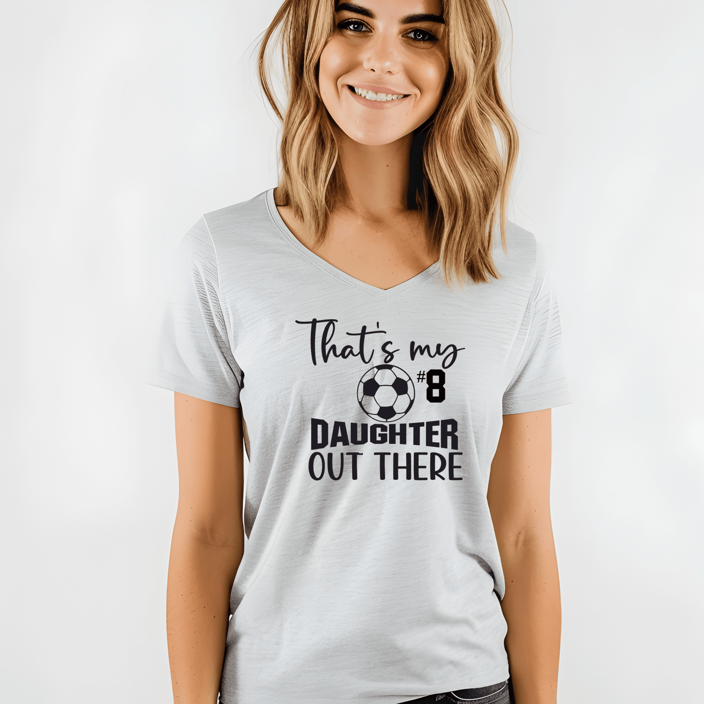 Soccer Mom Shirt | Crew neck | V Neck| Sweatshirt | Hoodie | Thats my daughter - secapparelonline