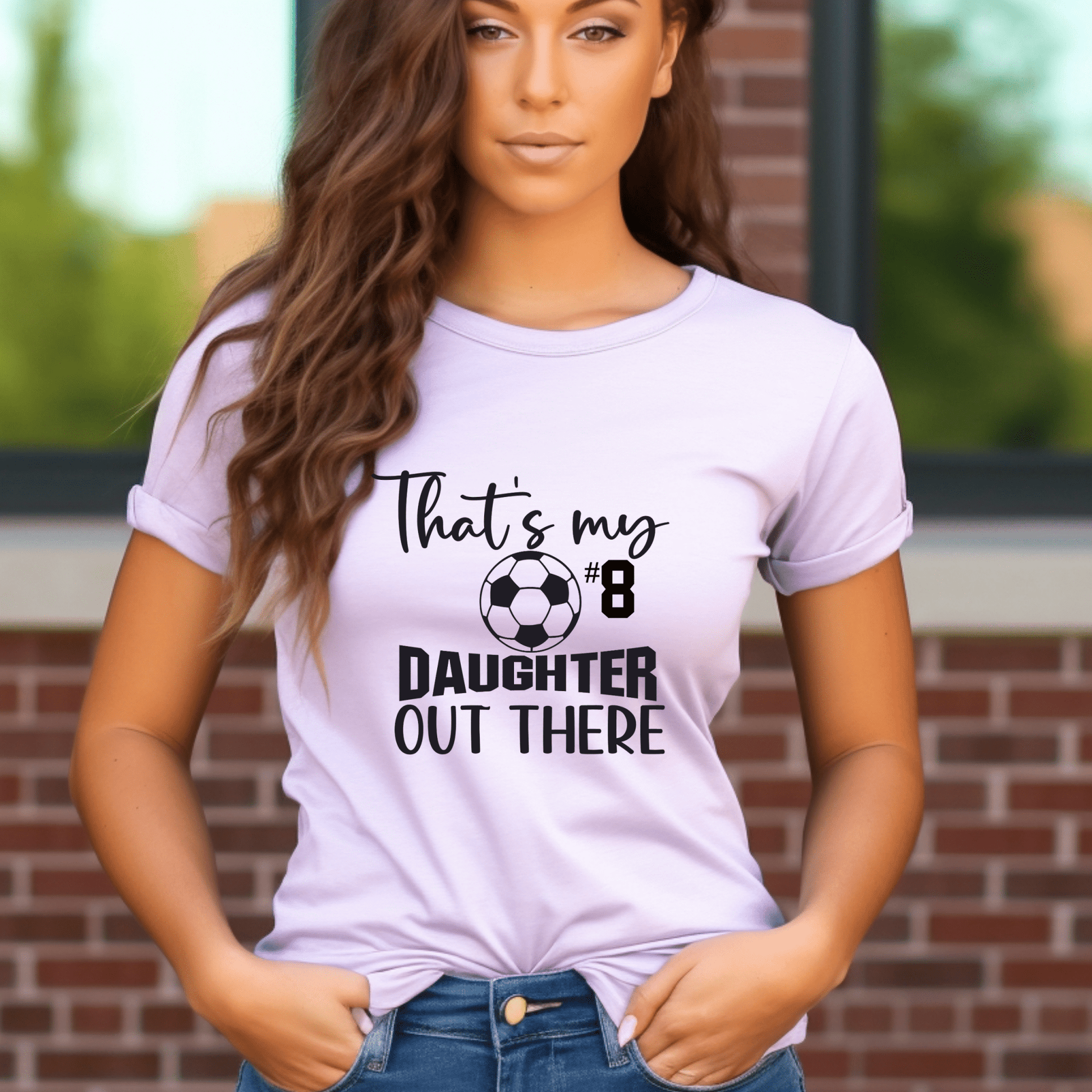 Soccer Mom Shirt | Crew neck | V Neck| Sweatshirt | Hoodie | Thats my daughter - secapparelonline