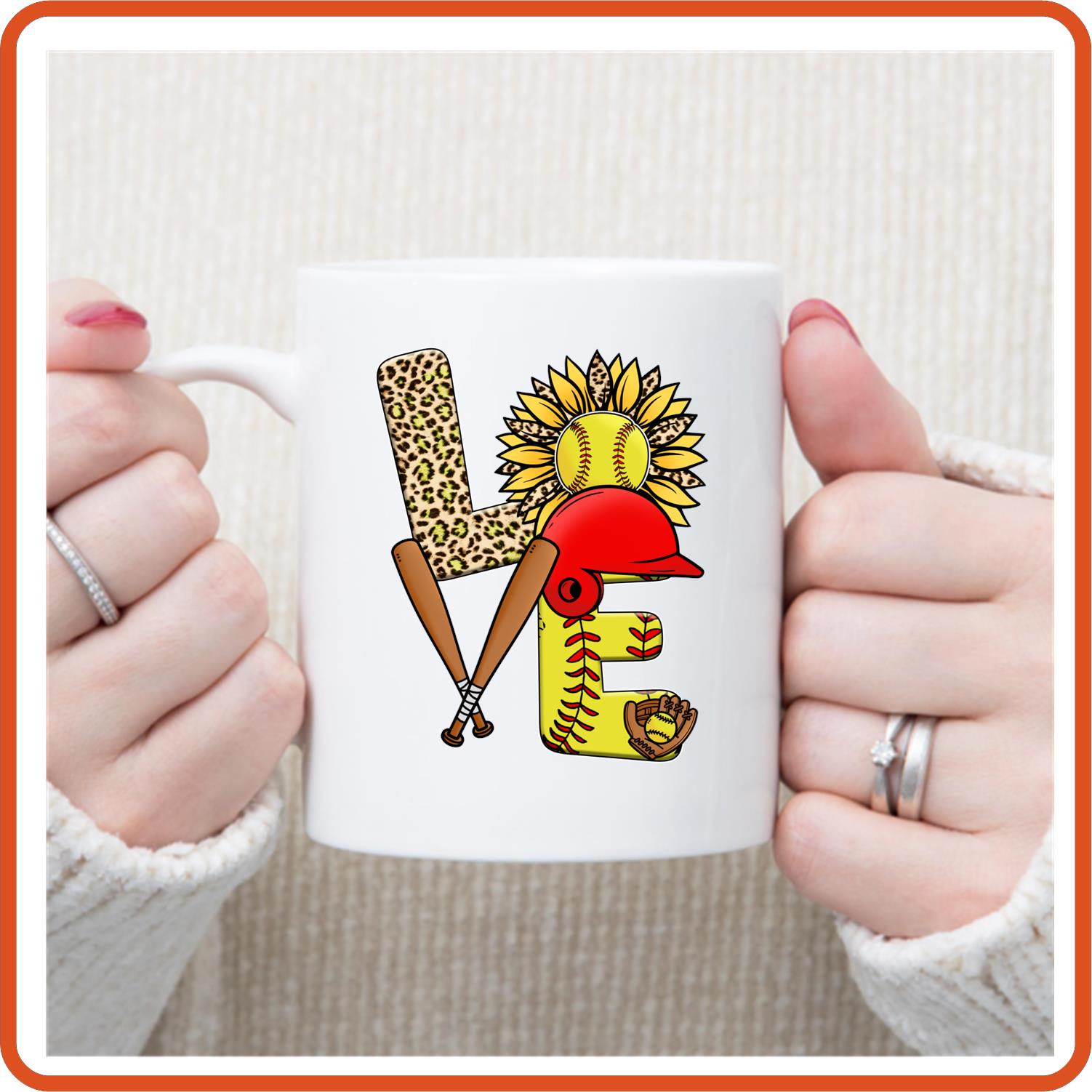 Soft Ball Fan Mugs - 11oz Coffee Mug | Sport Fan Mugs | Love Softball - secapparelonline