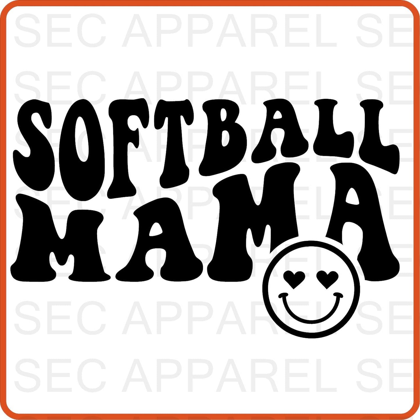Softball Mom Iron On Decals Patches transfers vinyl for shirts, clothing | Sport Fan| - secapparelonline