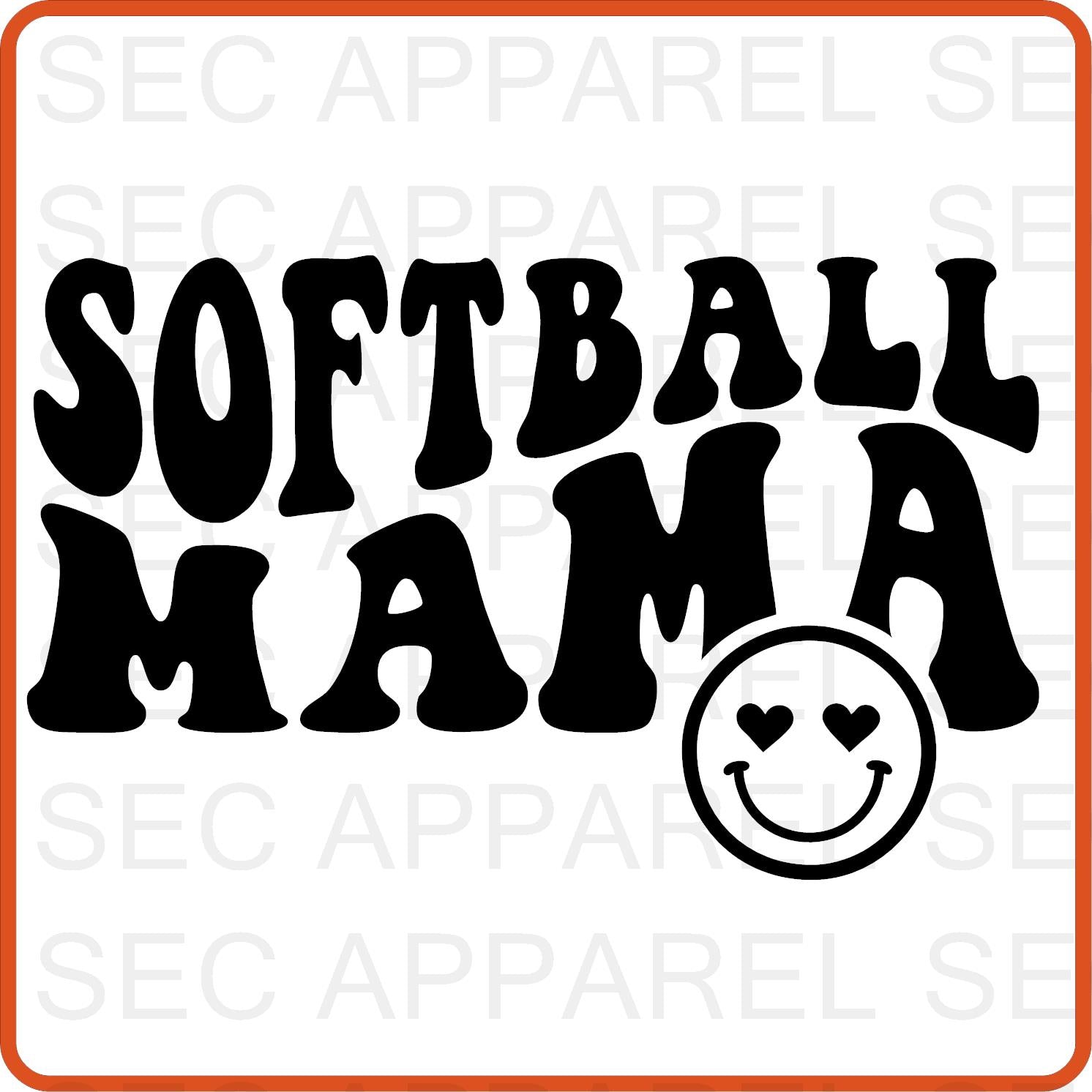 Softball Mom Iron On Decals Patches transfers vinyl for shirts, clothing | Sport Fan| - secapparelonline