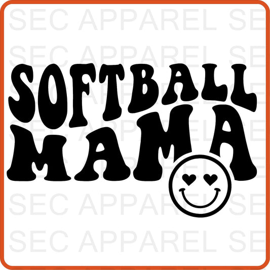 Softball Mom Iron On Decals Patches transfers vinyl for shirts, clothing | Sport Fan| - secapparelonline