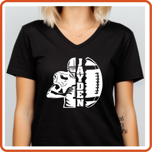 Sport Fan Graphic T Shirt| Unisex | Sport Fan Shirts | Custom Personalized Football Name - secapparelonline