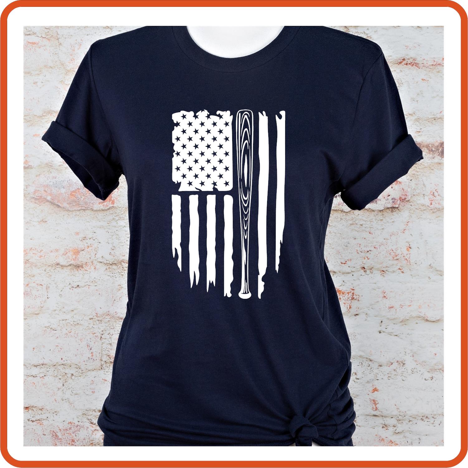 Sport Fan Graphic T Shirt| Unisex | Sport Fan Shirts | Softball Flag - secapparelonline