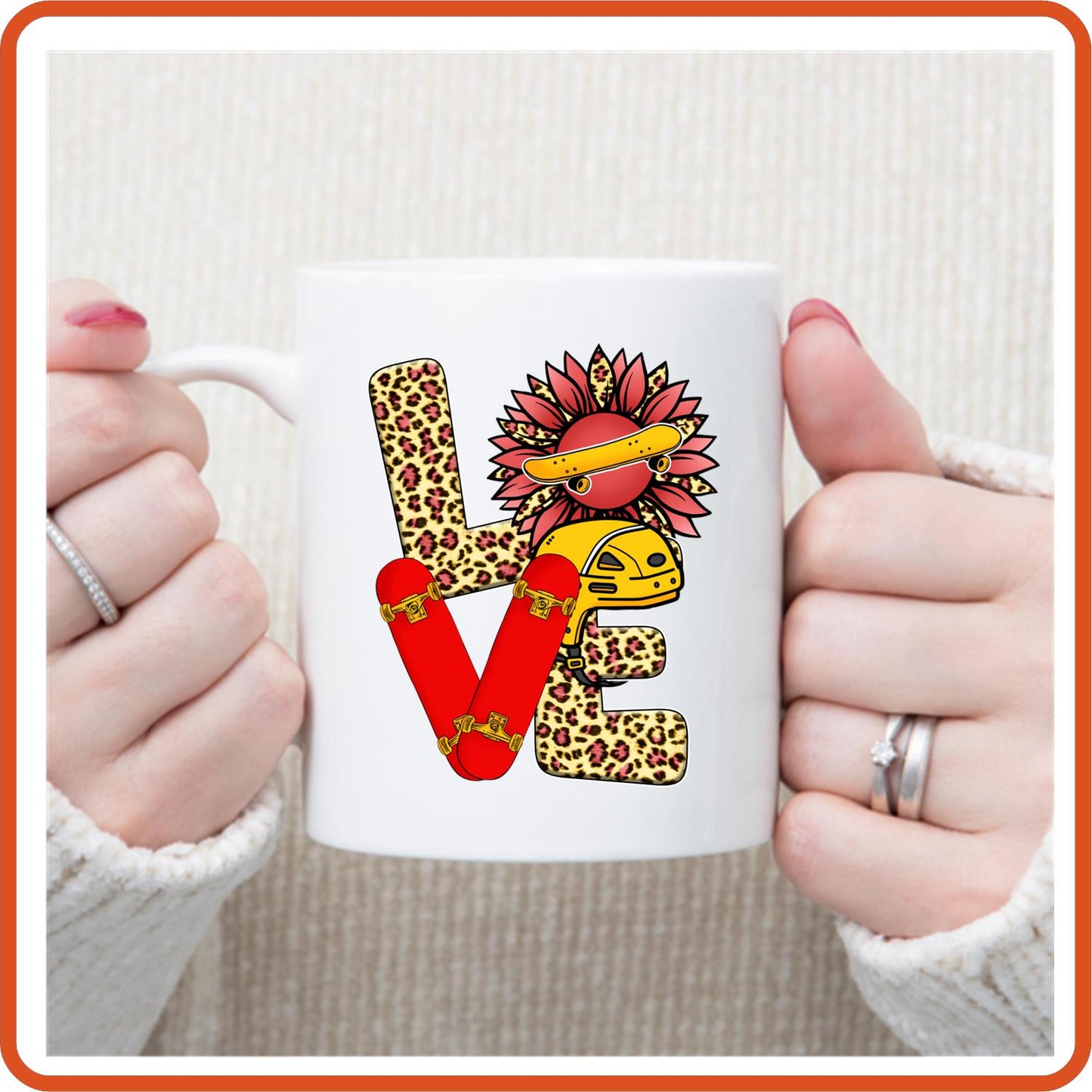 Skate Board Fan Mugs -11oz Coffee Mug | Sport Fan Mugs | Love Skate Board