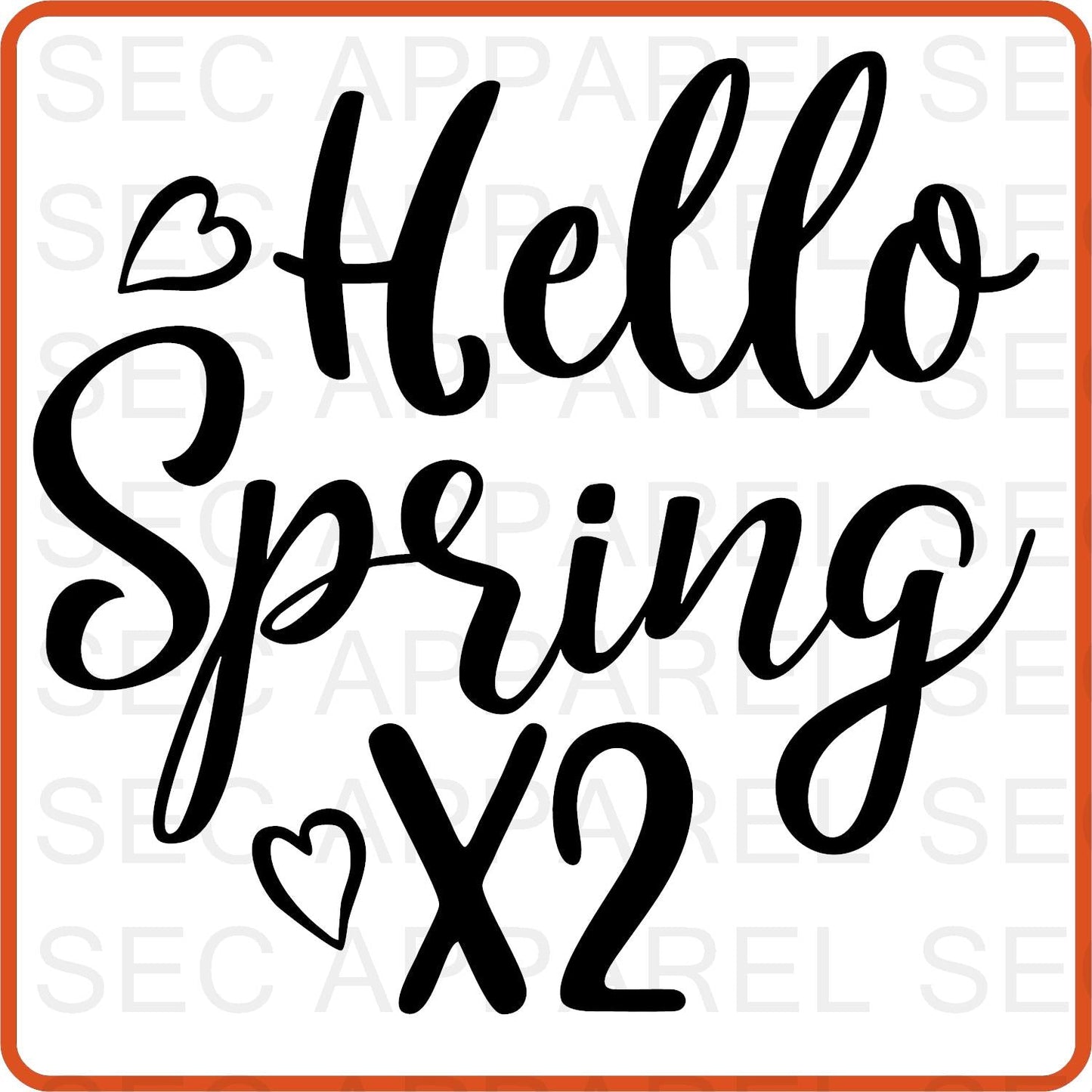 Spring Iron On Decals Patches transfers vinyl for shirts, clothing | Hello Spring - secapparelonline