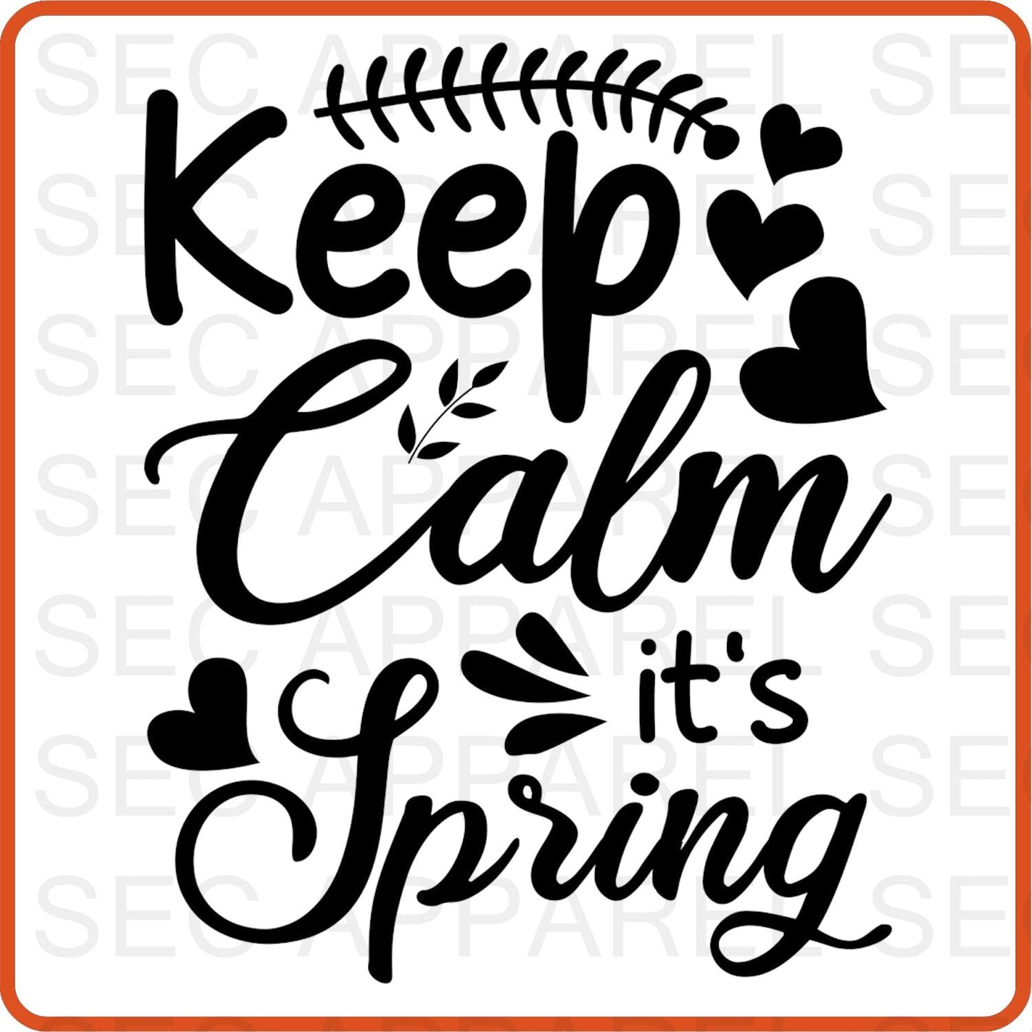 Spring Iron On Decals Patches transfers vinyl for shirts, clothing | Keep Calm It's Spring - secapparelonline