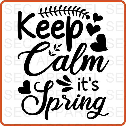 Spring Iron On Decals Patches transfers vinyl for shirts, clothing | Keep Calm It's Spring - secapparelonline