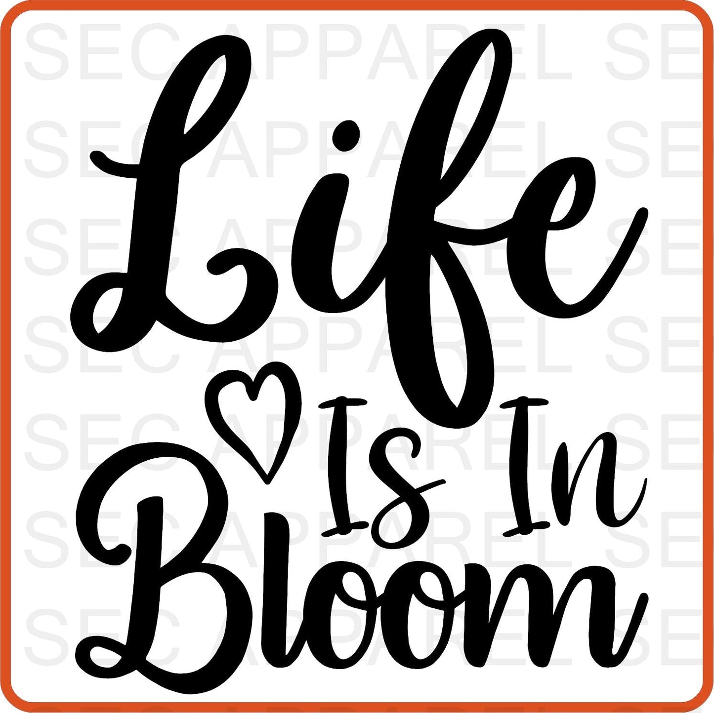 Spring Iron On Decals Patches transfers vinyl for shirts, clothing | Life Is In Bloom - secapparelonline