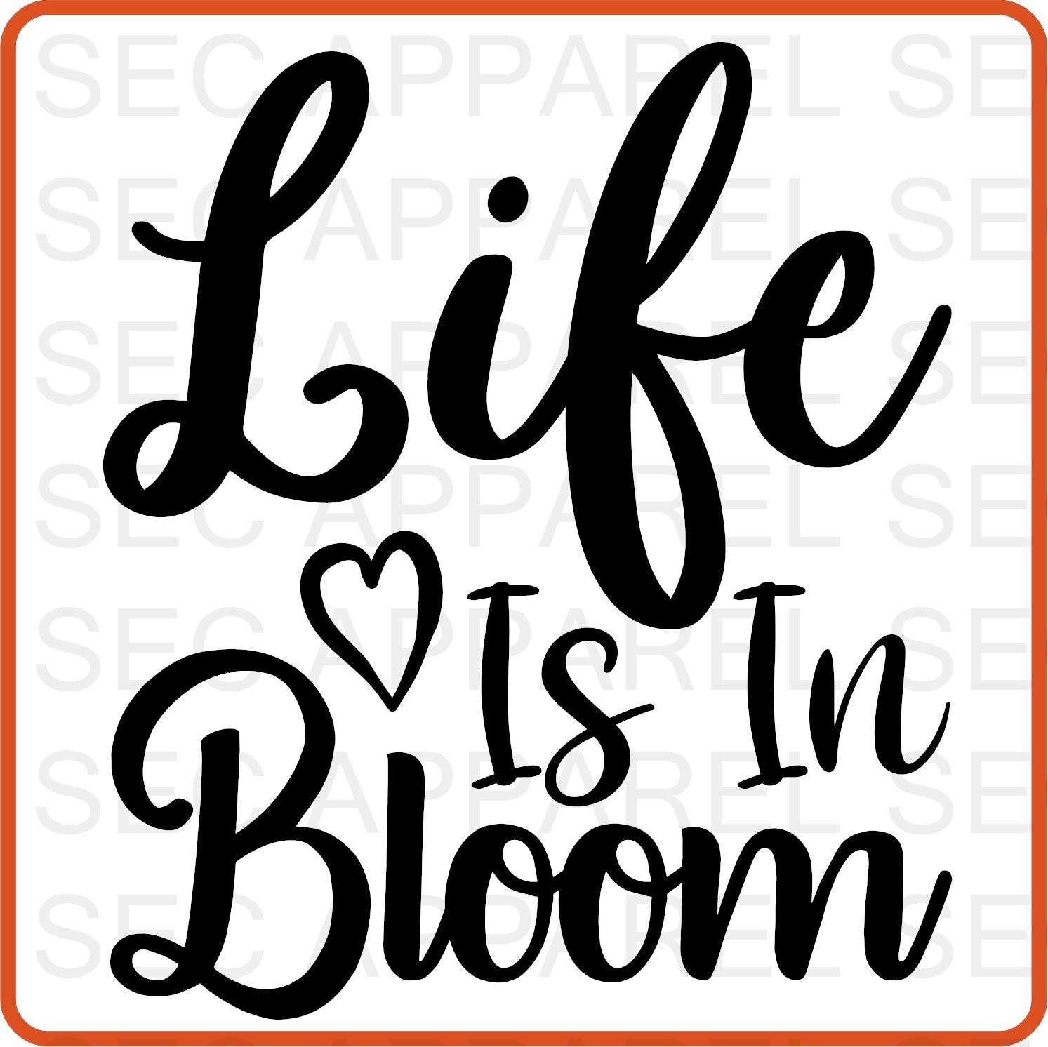 Spring Iron On Decals Patches transfers vinyl for shirts, clothing | Life Is In Bloom - secapparelonline
