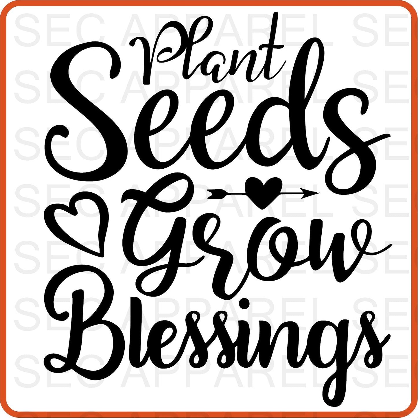 Spring Iron On Decals Patches transfers vinyl for shirts, clothing | Plant Seeds Grow Blessings - secapparelonline