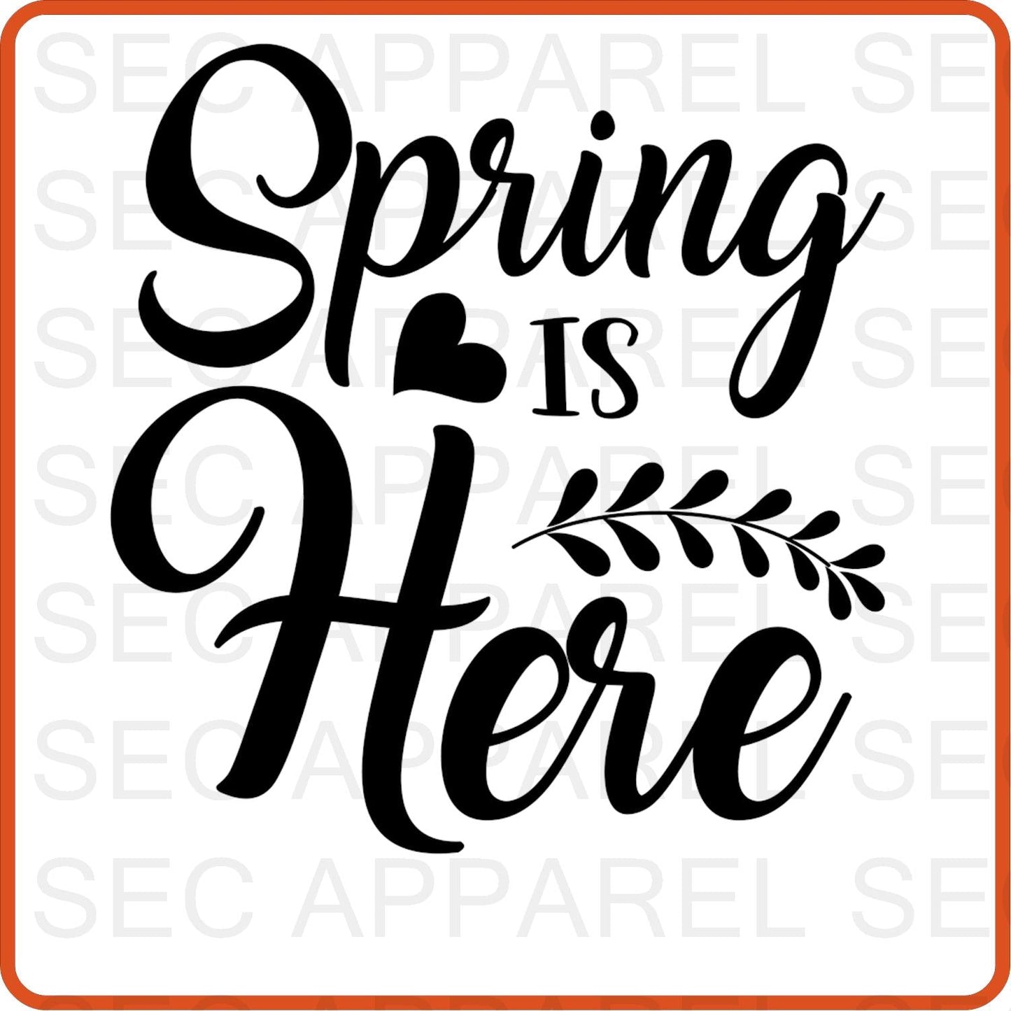 Spring Iron On Decals Patches transfers vinyl for shirts, clothing | Spring Is Here - secapparelonline