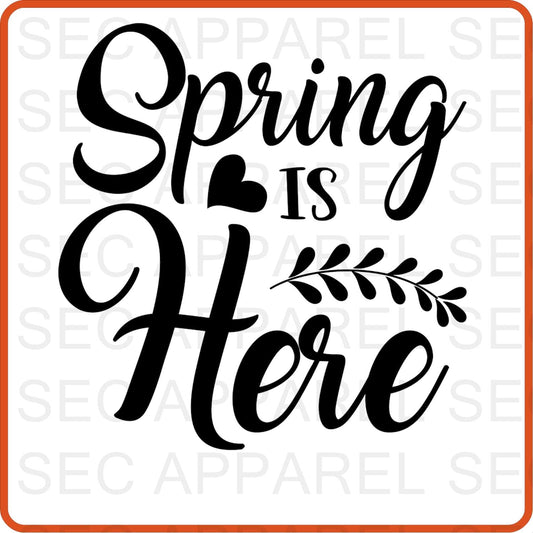 Spring Iron On Decals Patches transfers vinyl for shirts, clothing | Spring Is Here - secapparelonline