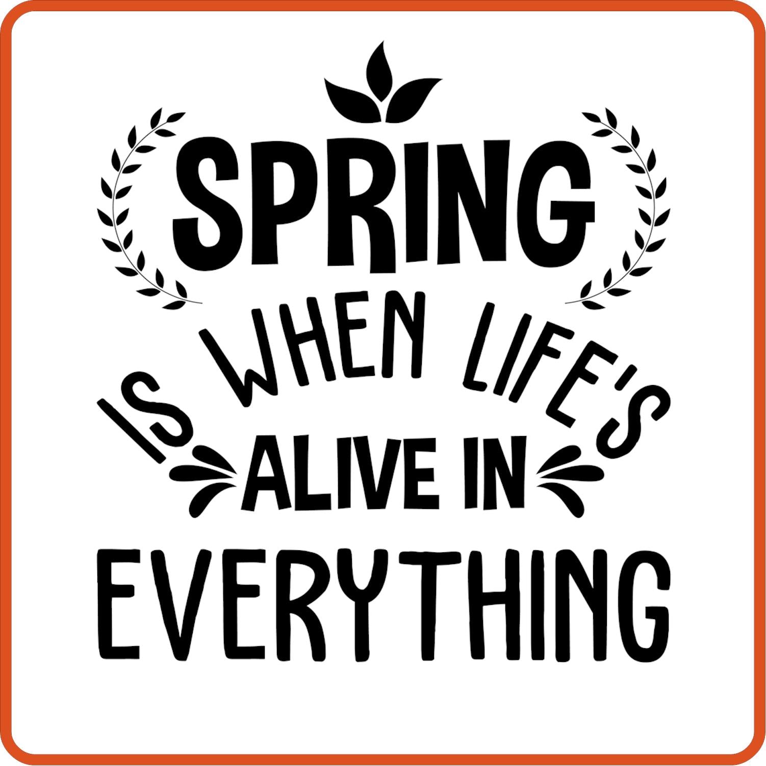 Spring Iron On Decals Patches transfers vinyl for shirts, clothing | Spring Is When Life's Alive - secapparelonline
