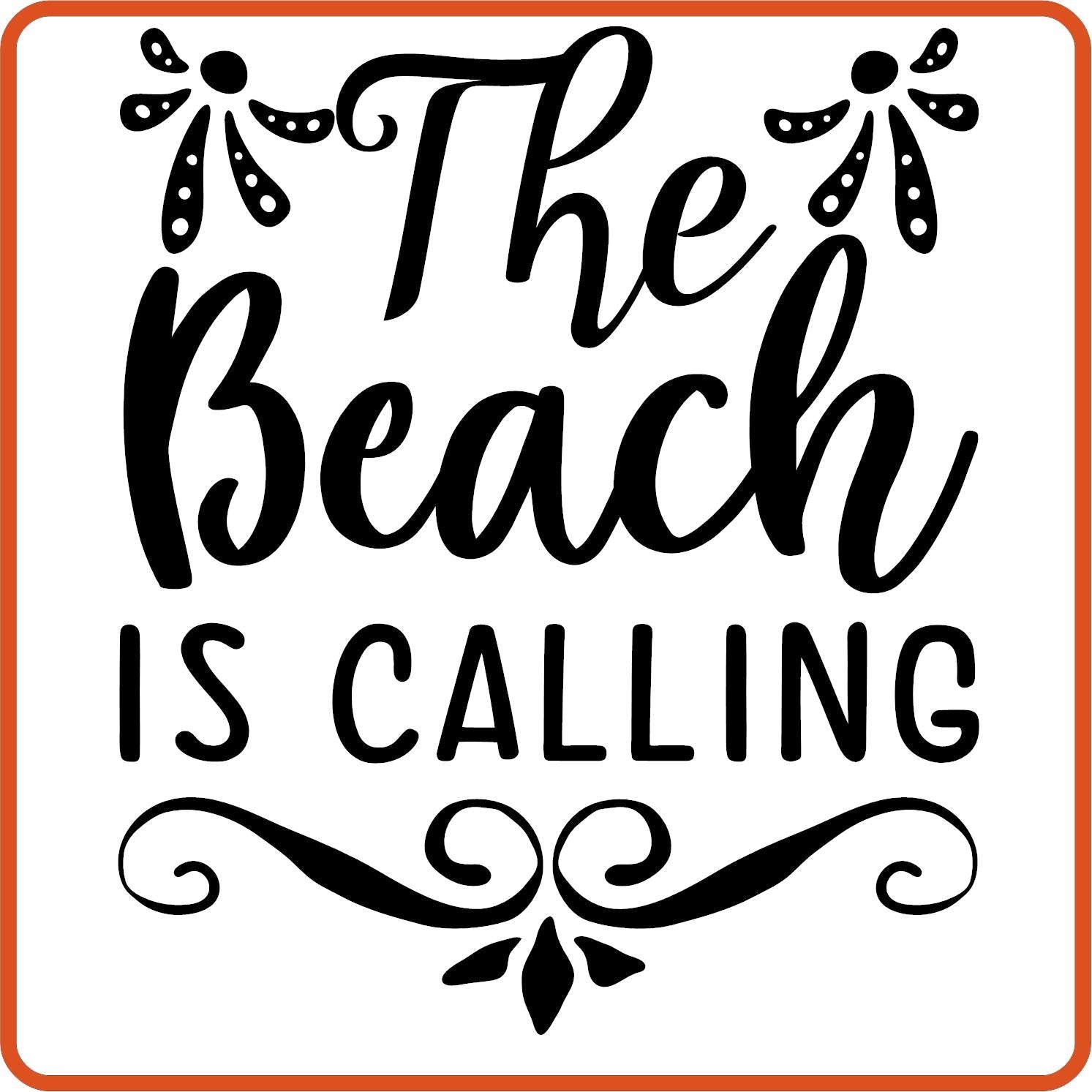 Spring Iron On Decals Patches transfers vinyl for shirts, clothing | The Beach Is Calling - secapparelonline