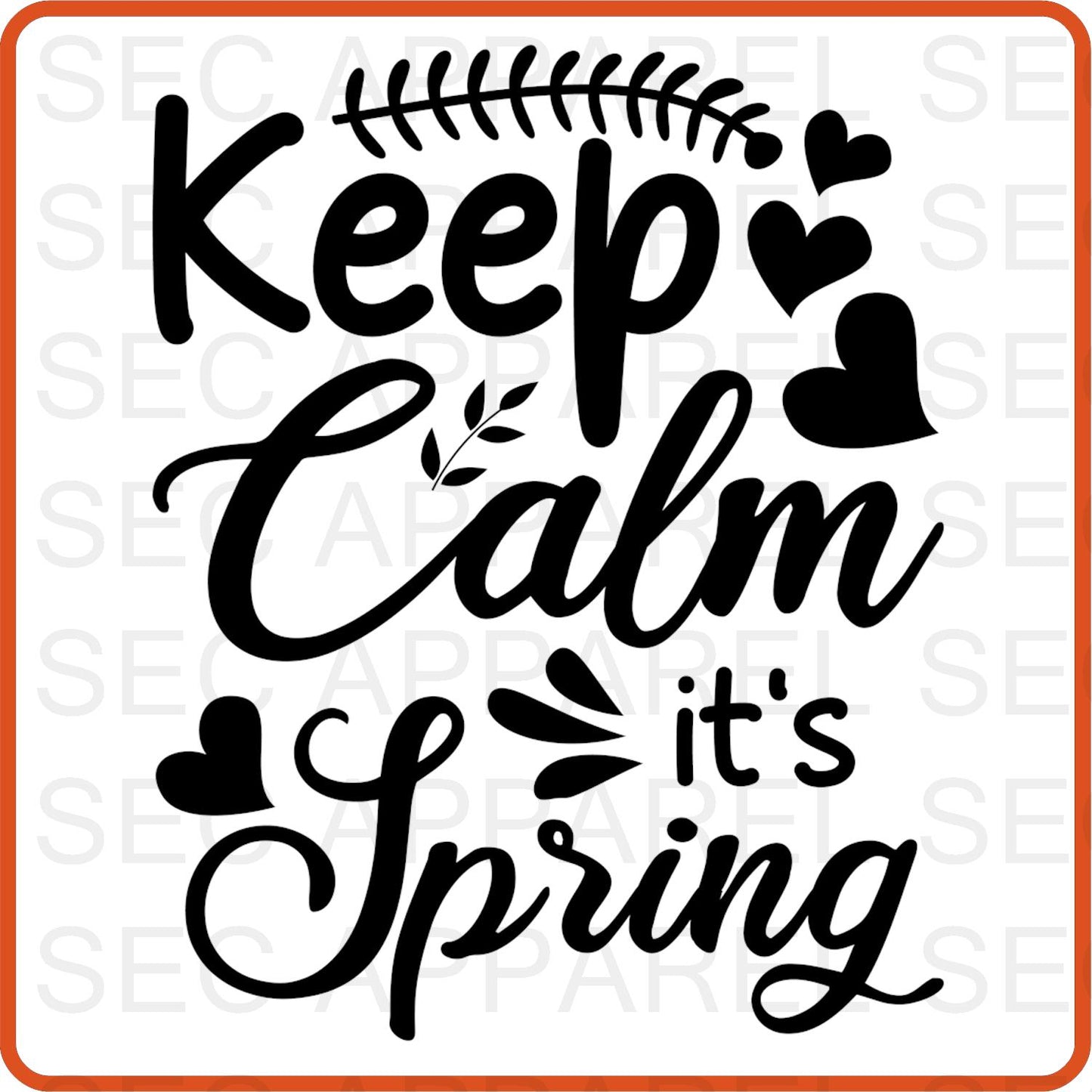 Spring Iron On Decals Patches transfers vinyl  for shirts, clothing | Keep Calm It's Spring