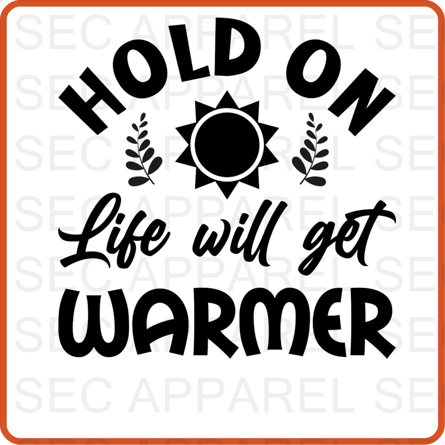 Spring Iron On Decals Patches transfers vinyl  for shirts, clothing | Hold On Life will get Warmer