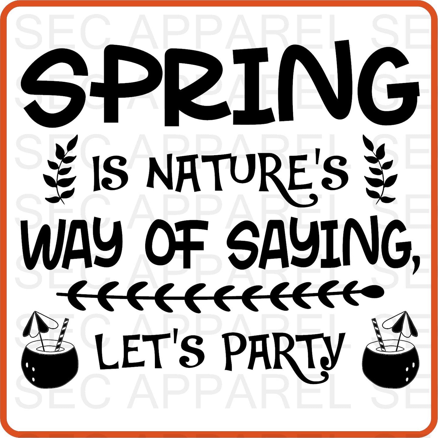 Spring Iron On Decals Patches transfers vinyl  for shirts, clothing | Spring Is Nature's Way of Saying