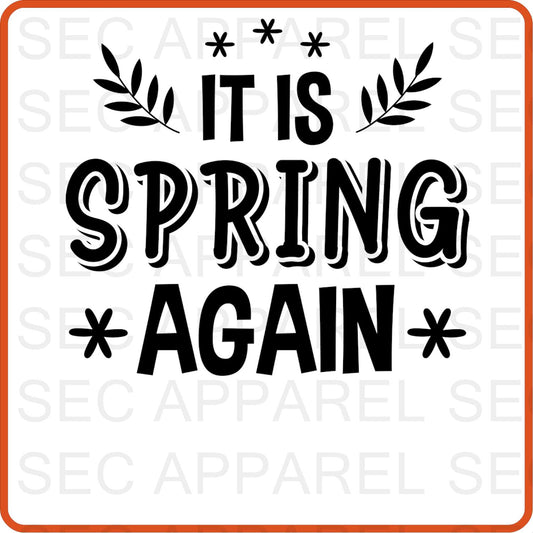 Spring Iron On Decals Patches transfers vinyl  for shirts, clothing | It is Spring Again