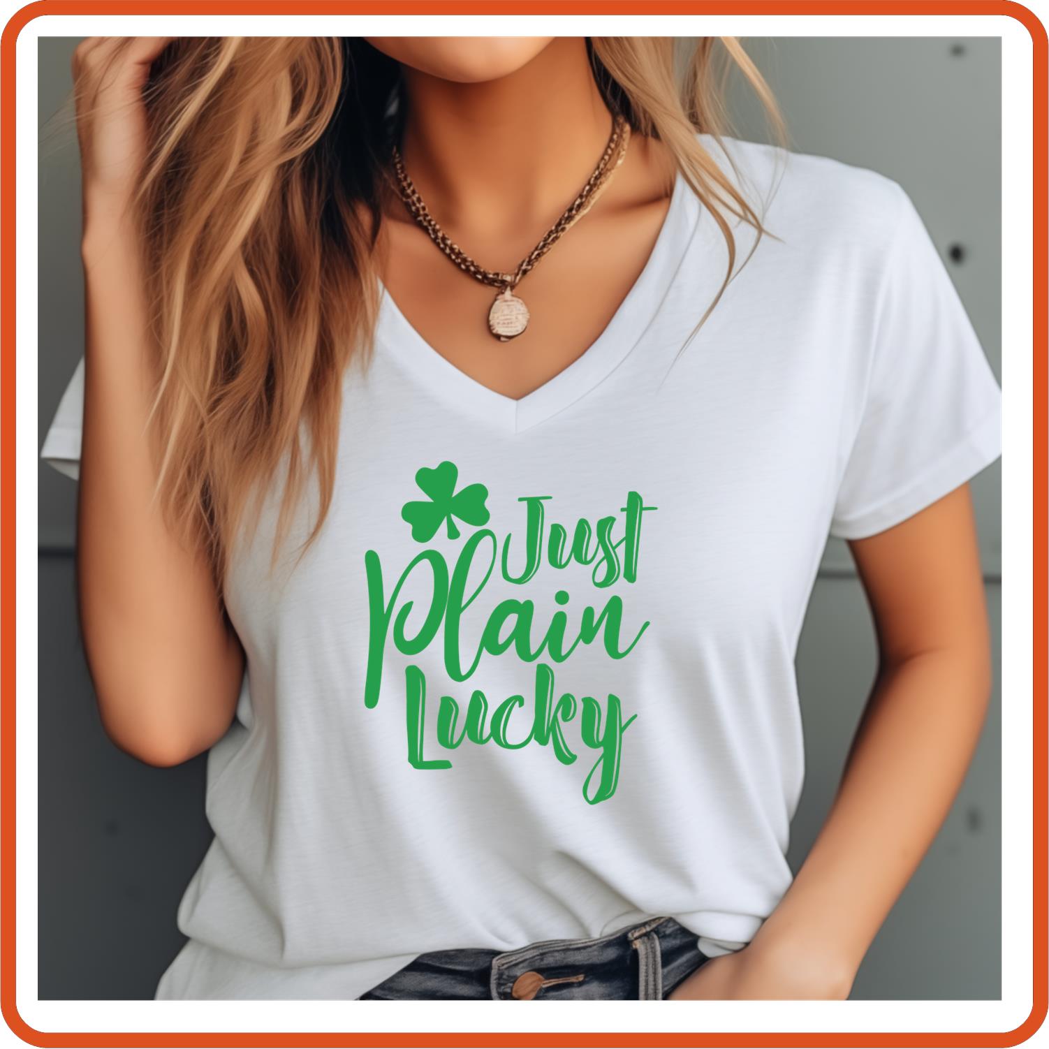 St. Patricks Graphic T-shirts | Saint Patrick's Shirts | SEC Apparel | Just Plain Lucky - 1 - secapparelonline