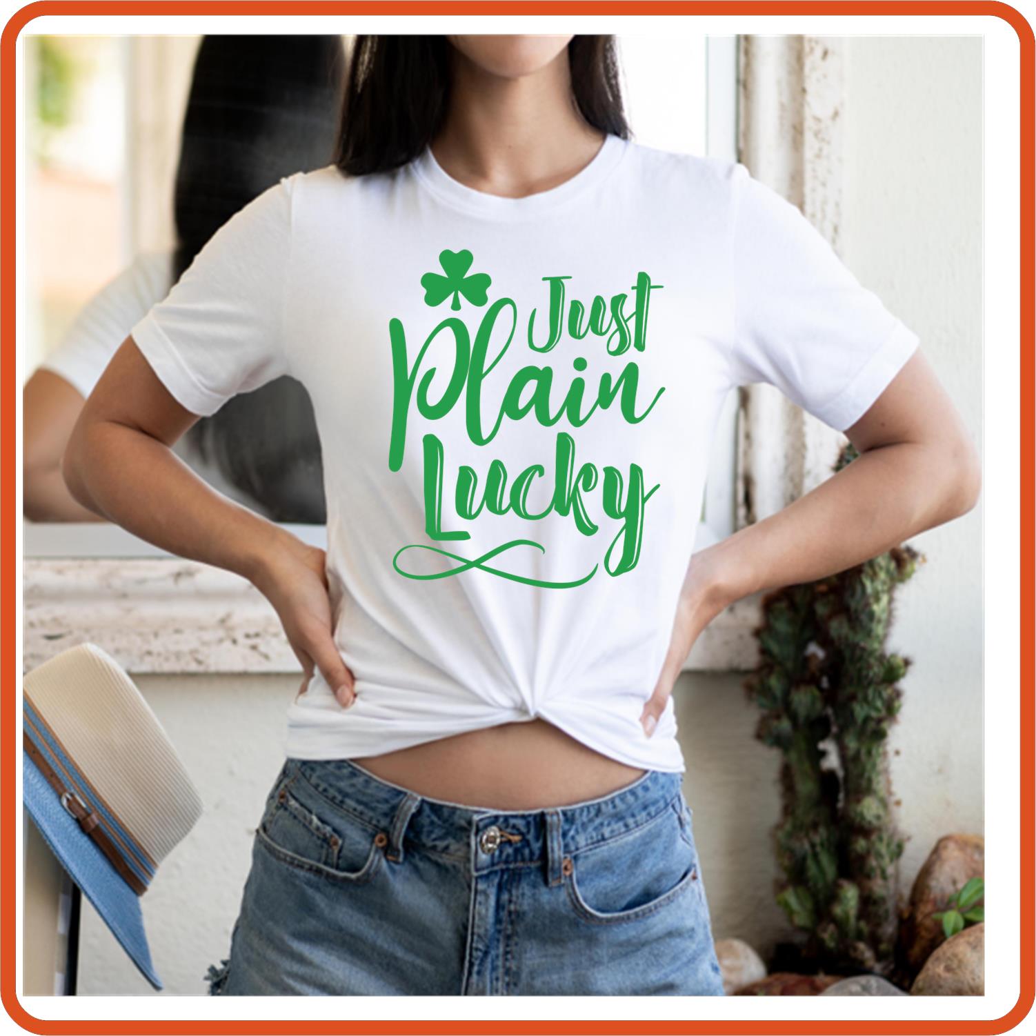 St. Patricks Graphic T-shirts | Saint Patrick's Shirts | SEC Apparel | Just Plain Lucky - secapparelonline