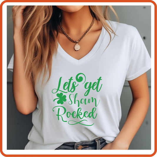 St. Patricks Graphic T-shirts | Saint Patrick's Shirts | SEC Apparel | Lets Get Sham Rocked - secapparelonline