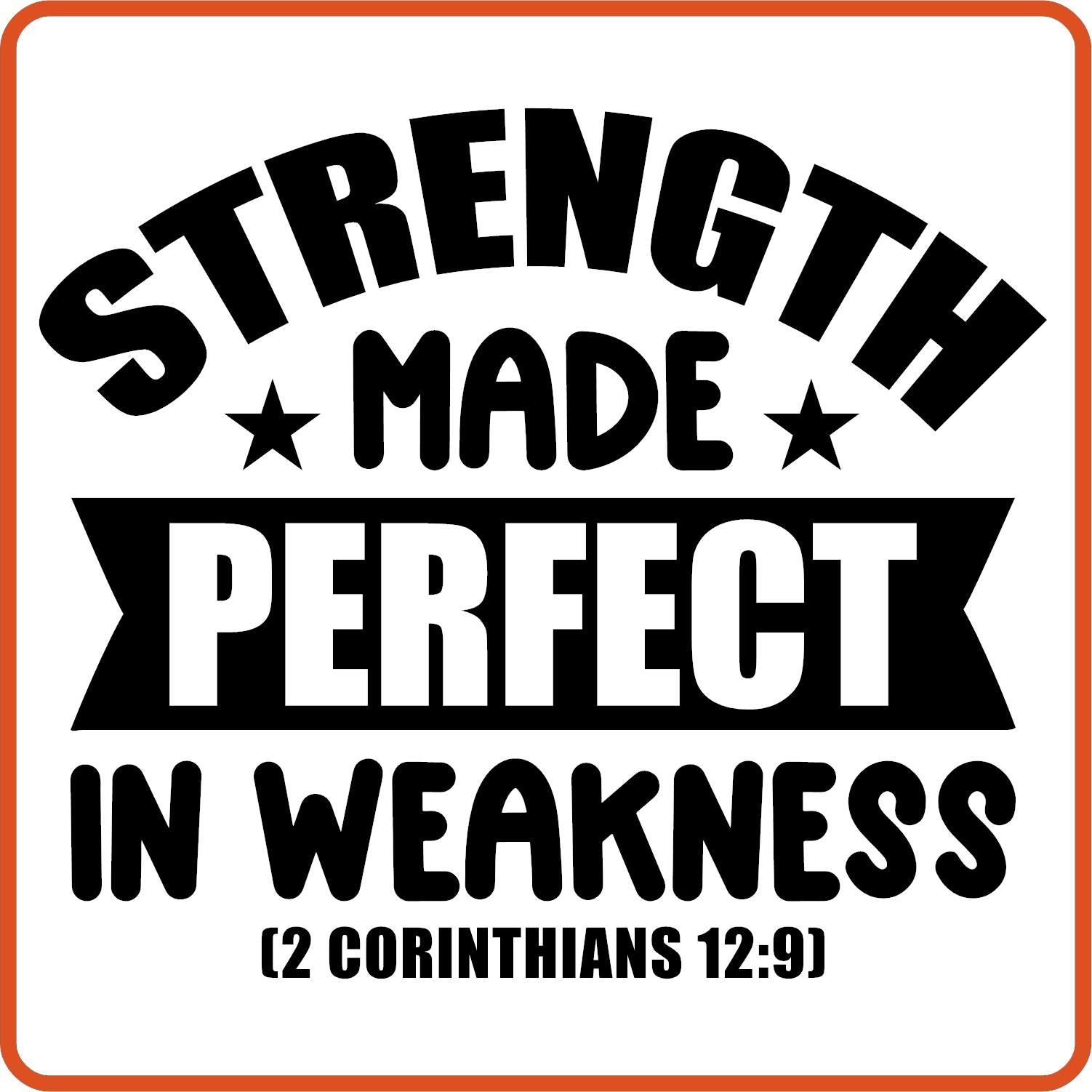 Strength Made Perfect | Bible | Religious Iron On Decals Patches by SEC Apparel - secapparelonline