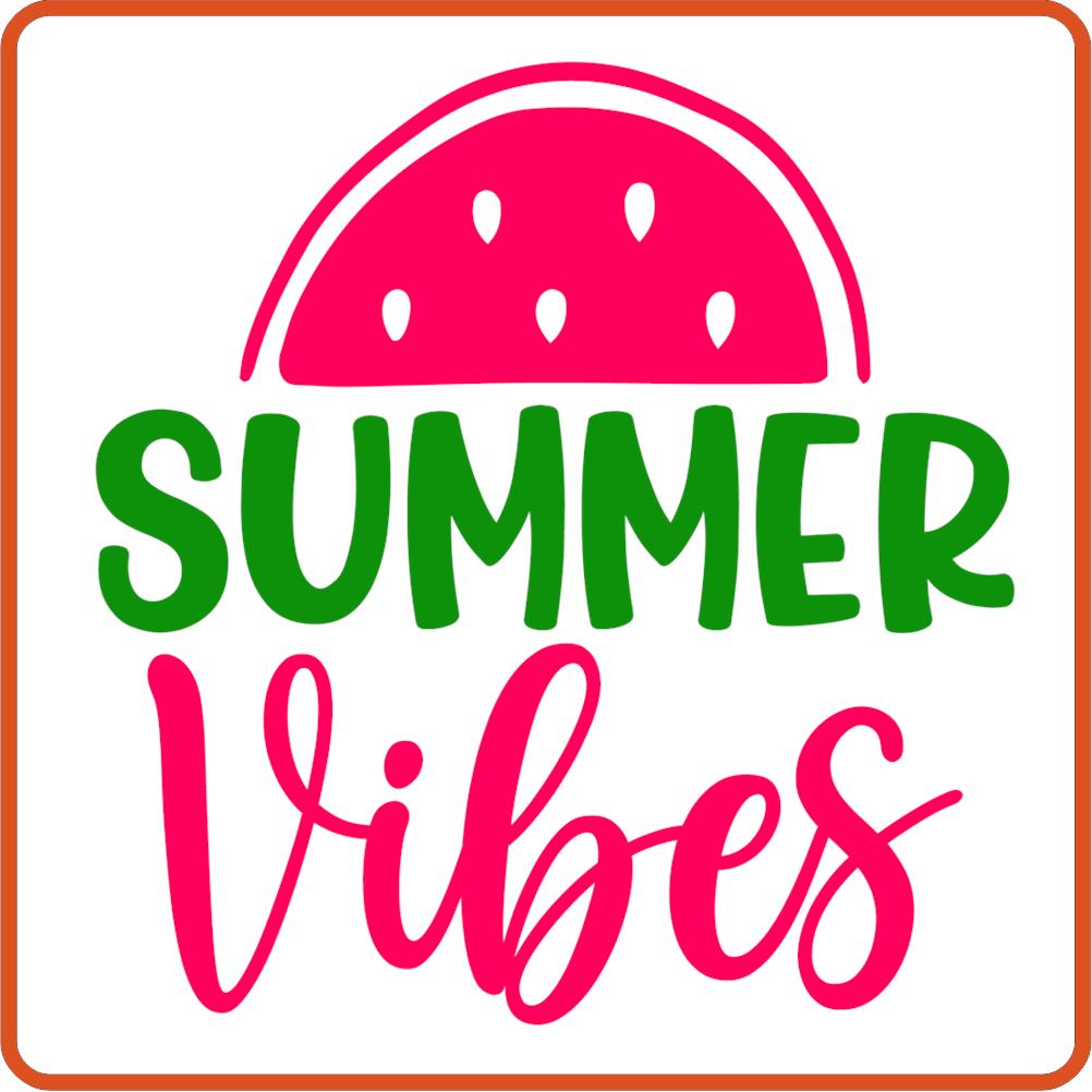 Summer Vibes | Summer Iron On Decal by SEC Apparel for Shirts, Clothing and More - secapparelonline