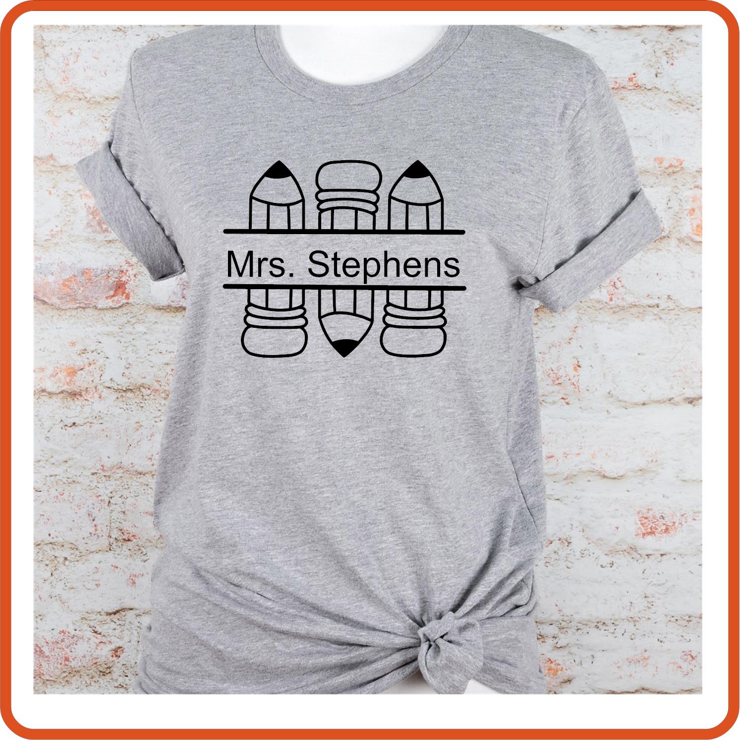 Teacher Iron On Decals Patches transfers vinyl for shirts, clothing | Professional| Custom Name - secapparelonline