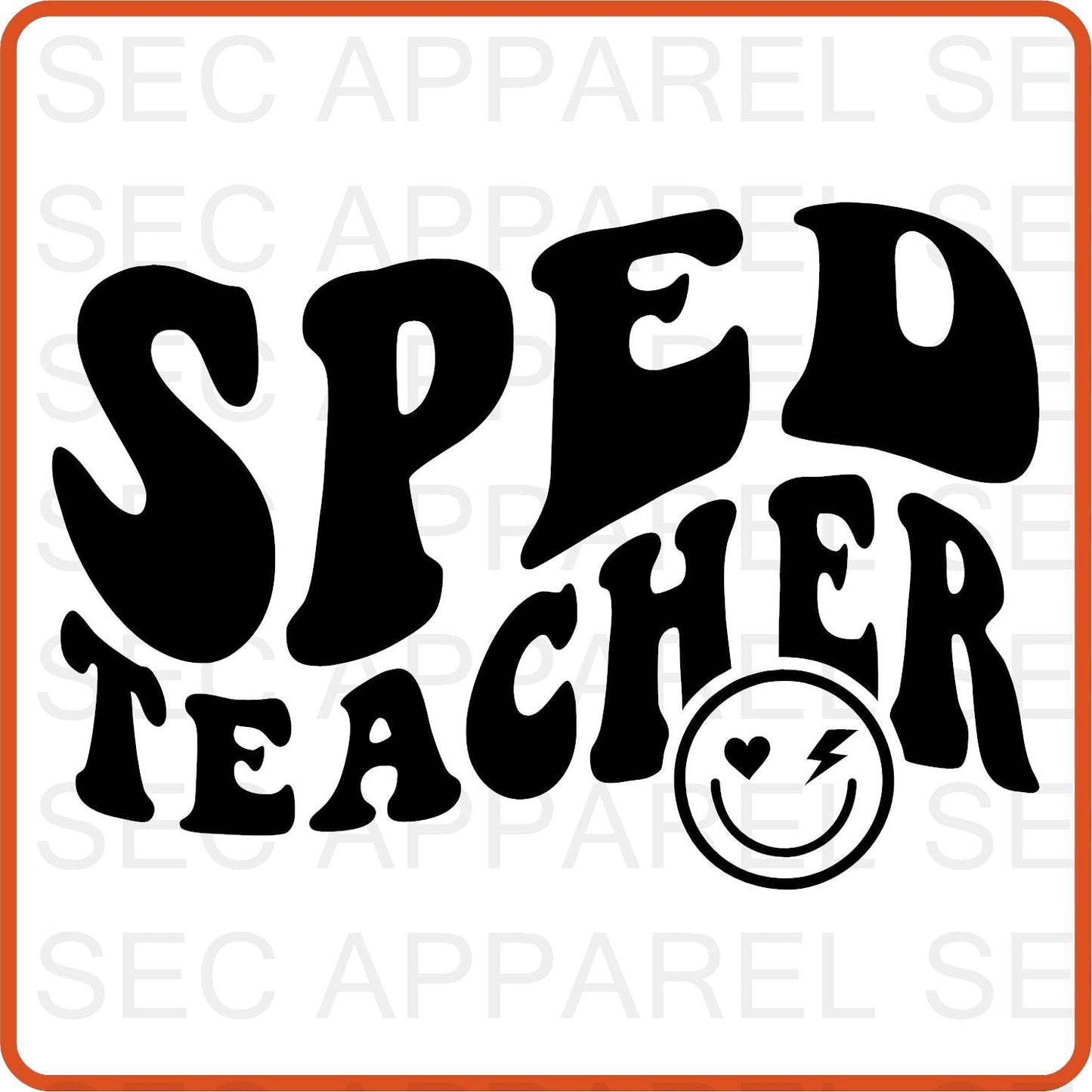 Teacher Iron On Decals Patches transfers vinyl for shirts, clothing | Professional| SPED 2 - secapparelonline