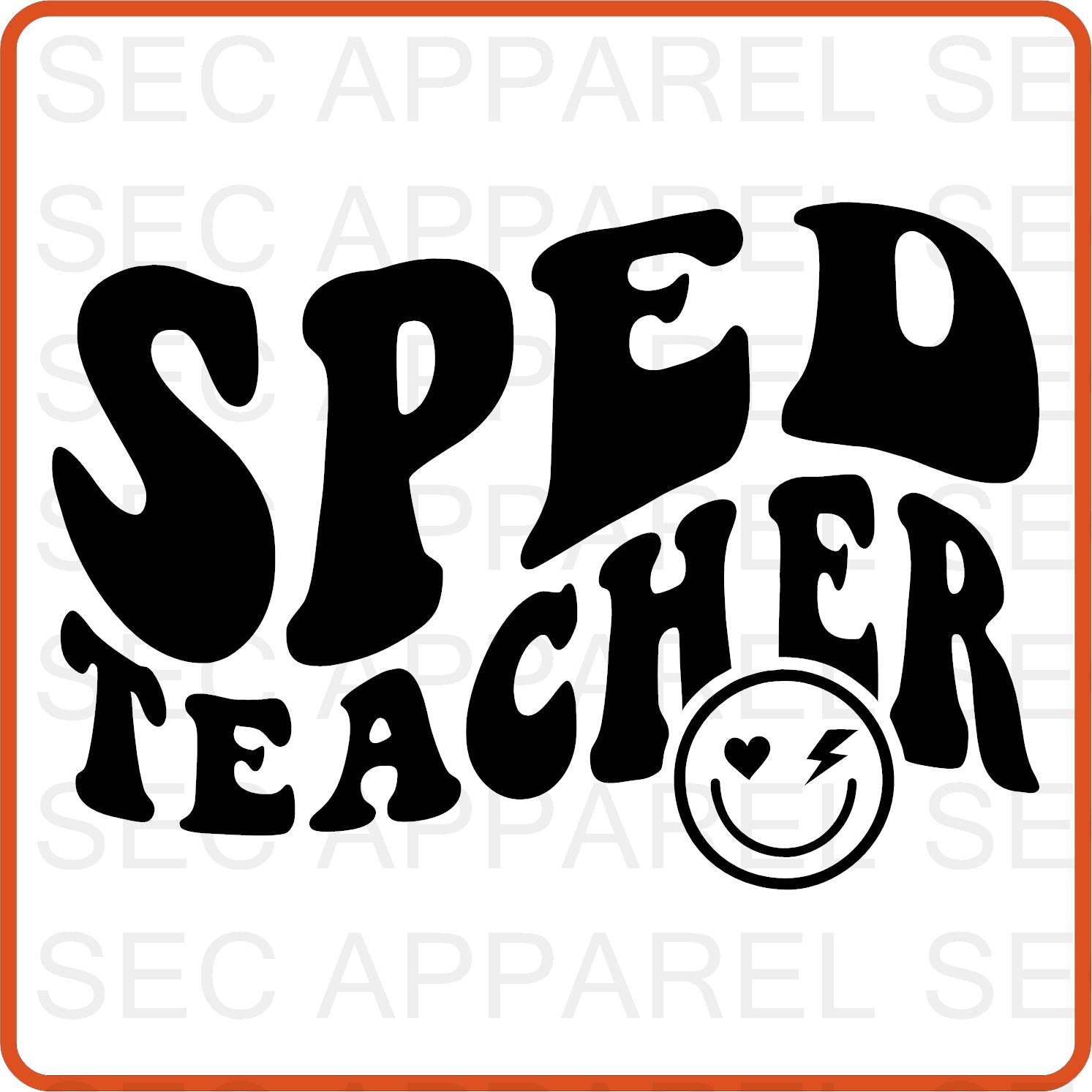 Teacher Iron On Decals Patches transfers vinyl for shirts, clothing | Professional| SPED 2 - secapparelonline