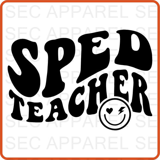Teacher Iron On Decals Patches transfers vinyl for shirts, clothing | Professional| SPED 2 - secapparelonline