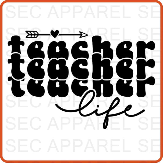 Teacher Iron On Decals Patches transfers vinyl for shirts, clothing | Professional| Teacher Life - secapparelonline