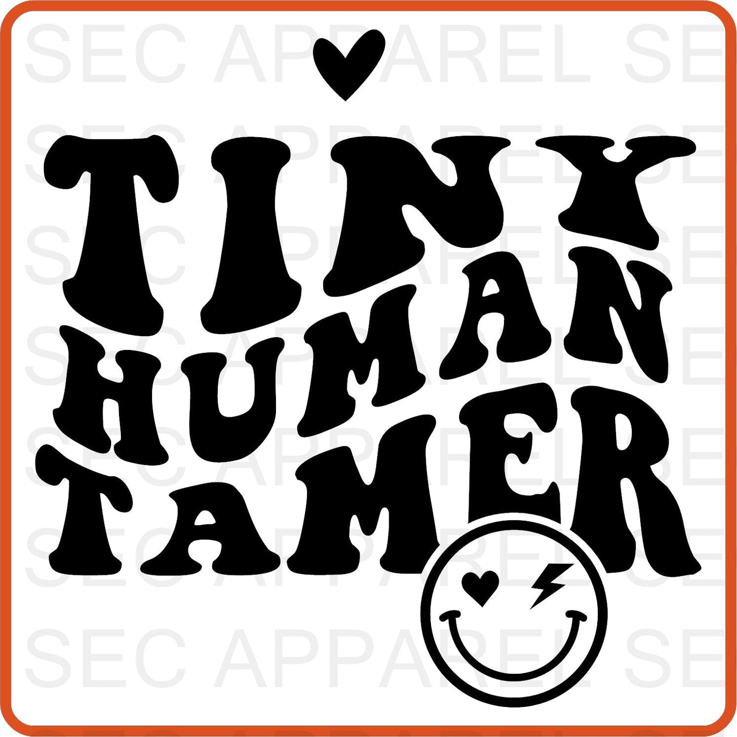 Teacher Iron On Decals Patches transfers vinyl for shirts, clothing | Professional| Tiny Human Tamer - secapparelonline
