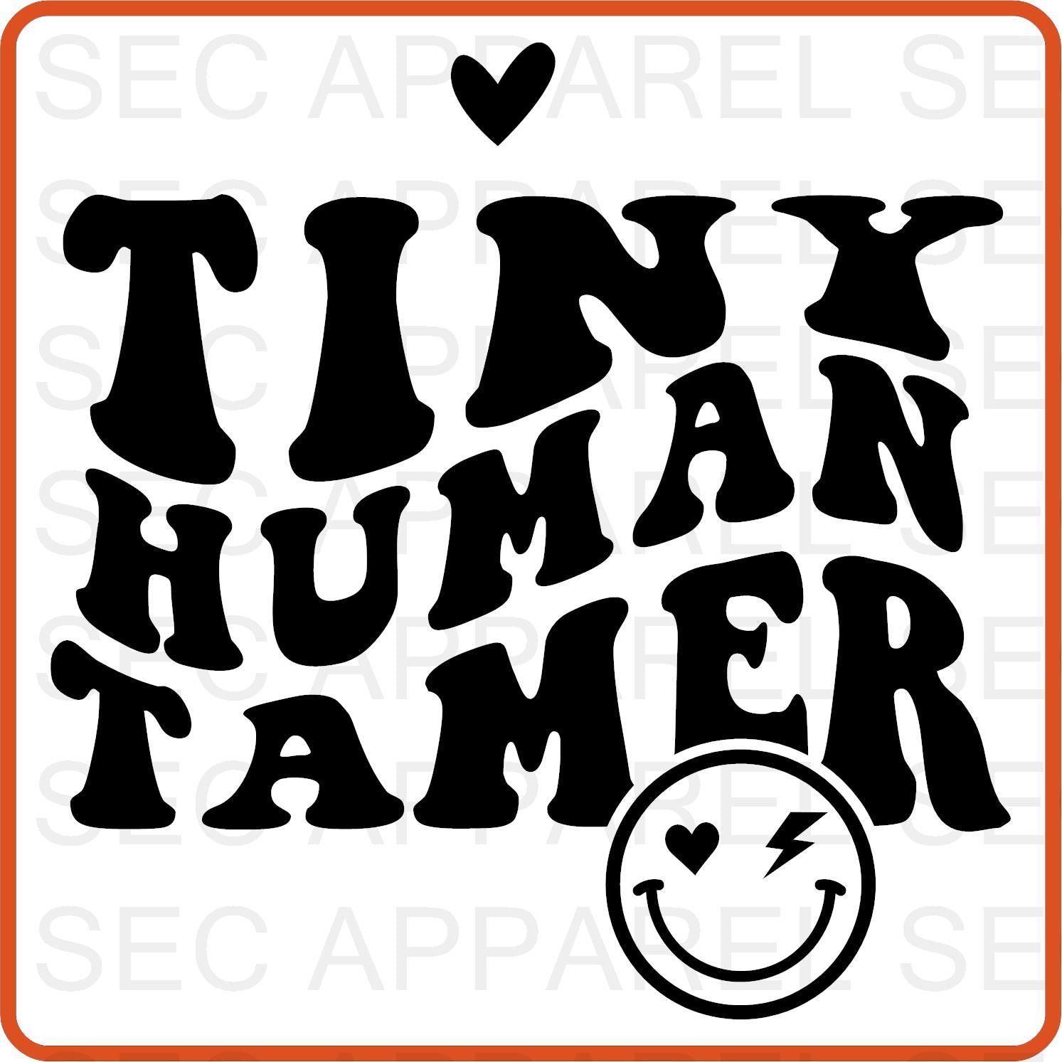Teacher Iron On Decals Patches transfers vinyl for shirts, clothing | Professional| Tiny Human Tamer - secapparelonline
