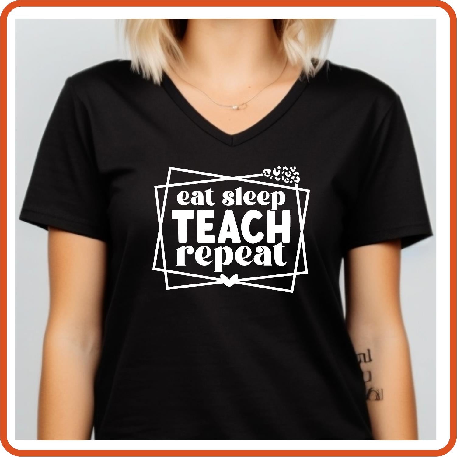 Teacher T-shirts Funny | Professional Shirts | SEC Apparel | Eat Sleep Teach Repeat - secapparelonline