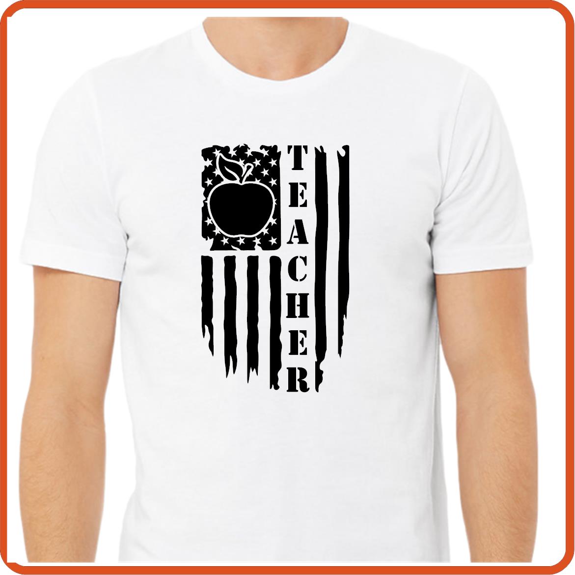 Teacher T-shirts Funny | Professional Shirts | SEC Apparel | Flag Teacher - secapparelonline