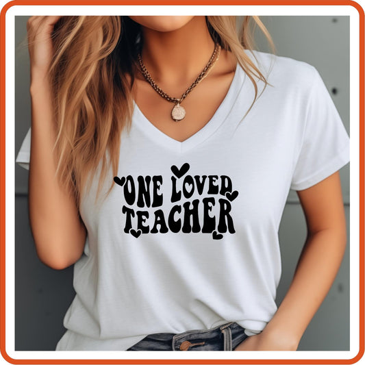 Teacher T-shirts Funny | Professional Shirts | SEC Apparel | One Loved Teacher - secapparelonline