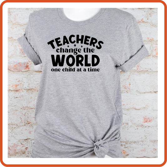 Teacher T-shirts Funny | Professional Shirts | SEC Apparel | Teachers Change the World - secapparelonline