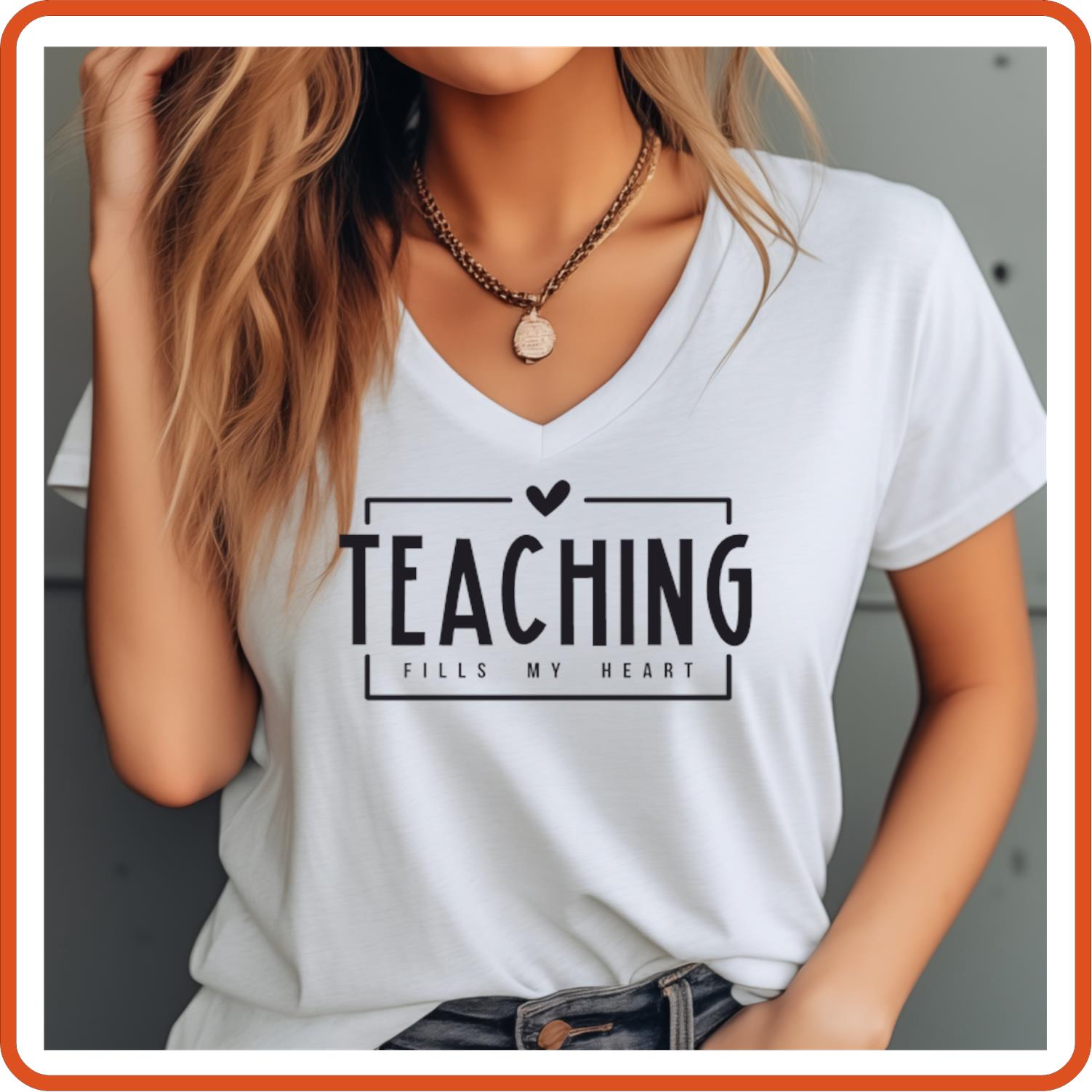 Teacher T-shirts Funny | Professional Shirts | SEC Apparel | Teaching Fills My Heart - secapparelonline