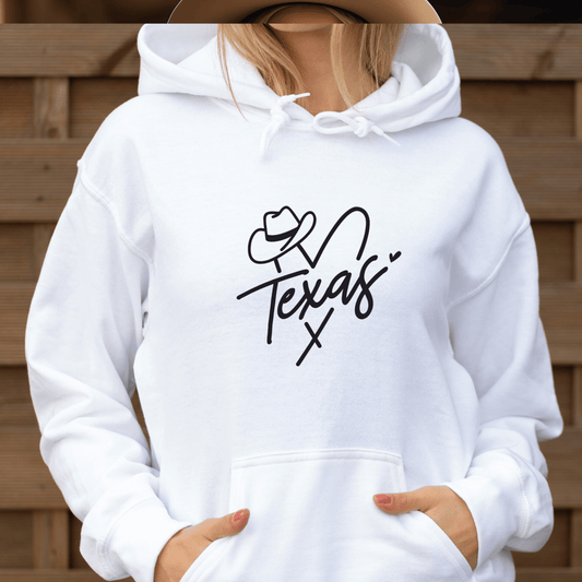Texas Western Heart Shirt | Crew neck | V Neck| Sweatshirt | Hoodie - secapparelonline