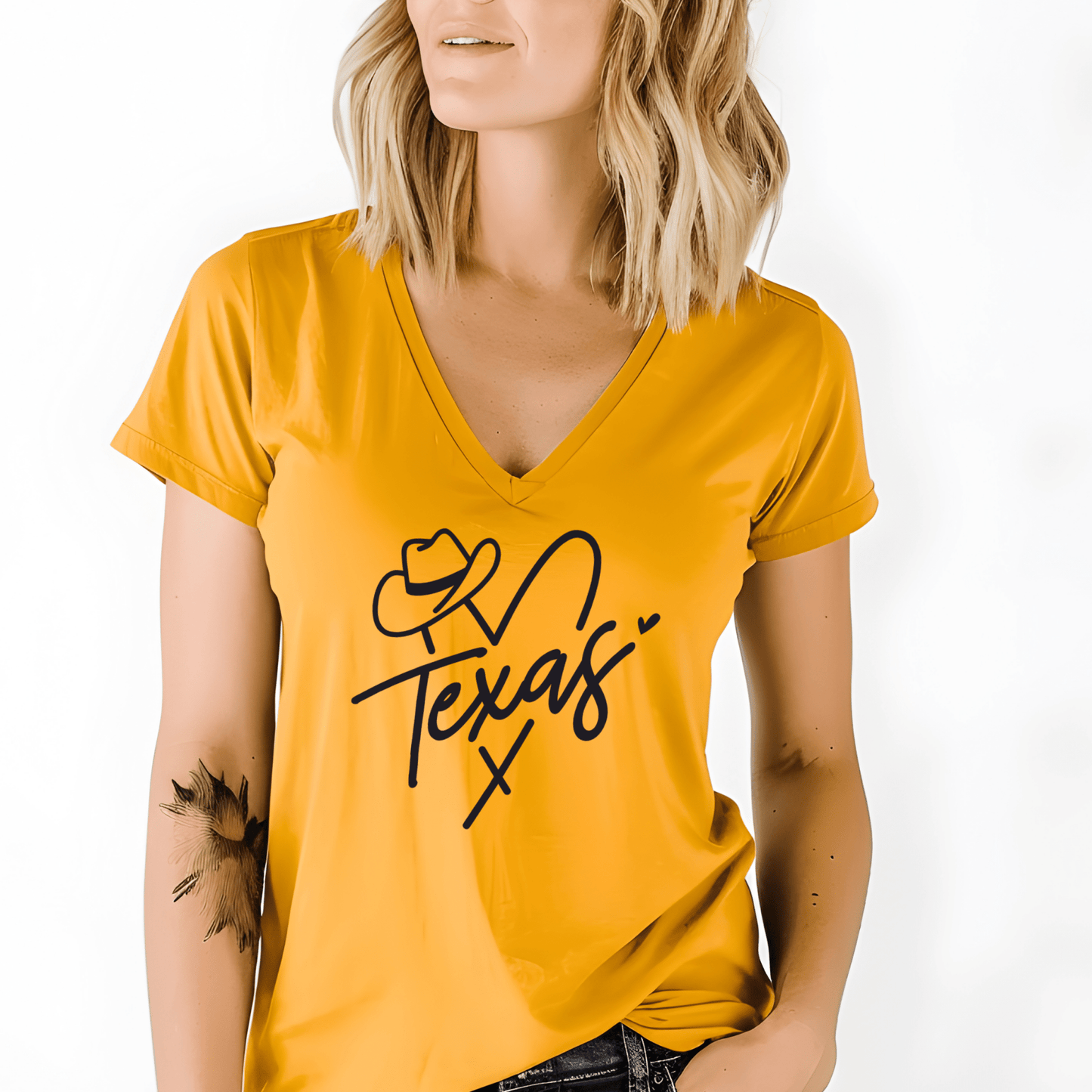 Texas Western Heart Shirt | Crew neck | V Neck| Sweatshirt | Hoodie - secapparelonline