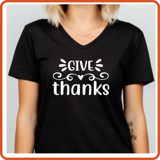 Thanksgiving Graphic T Shirts| Unisex | SEC Apparel | Give Thanks - secapparelonline