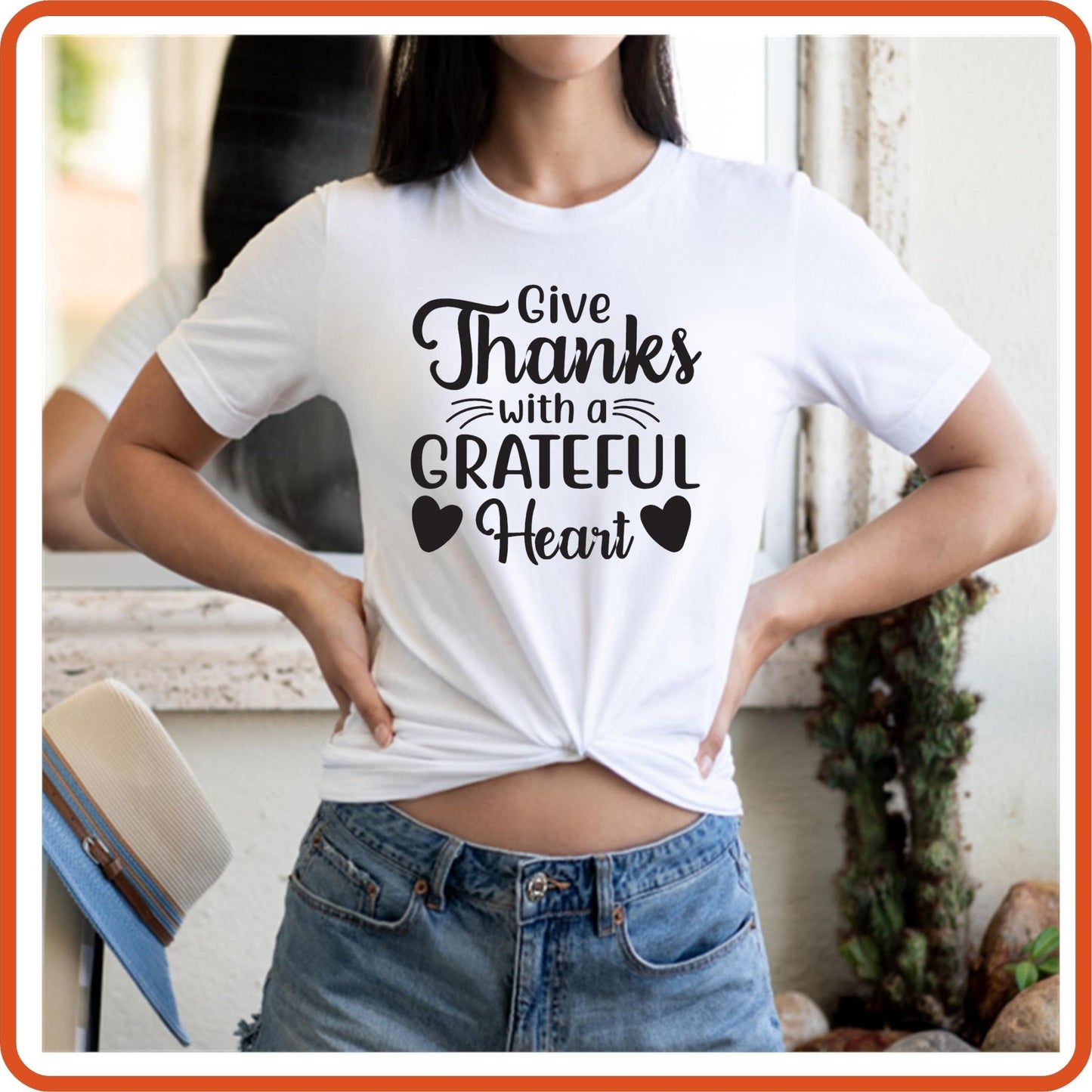 Thanksgiving Graphic T Shirts| Unisex | SEC Apparel | Give Thanks with a grateful heart - secapparelonline