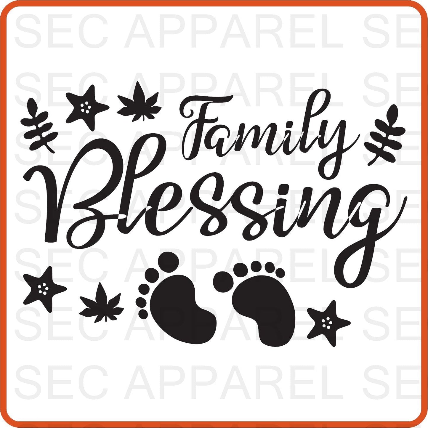 Thanksgiving Iron On Decals Patches transfers vinyl for shirts, clothing | SEC Apparel | Family Blessing - secapparelonline