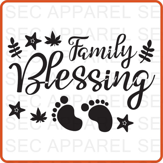 Thanksgiving Iron On Decals Patches transfers vinyl for shirts, clothing | SEC Apparel | Family Blessing - secapparelonline