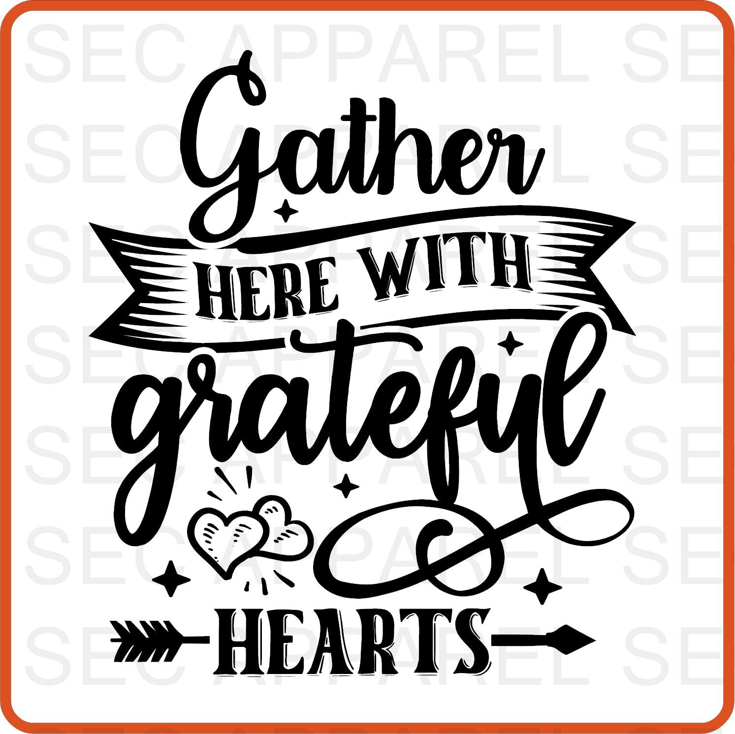 Thanksgiving Iron On Decals Patches transfers vinyl for shirts, clothing | SEC Apparel | Gather Here - secapparelonline