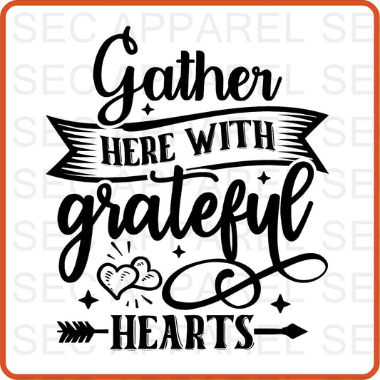 Thanksgiving Iron On Decals Patches transfers vinyl for shirts, clothing | SEC Apparel | Gather Here - secapparelonline