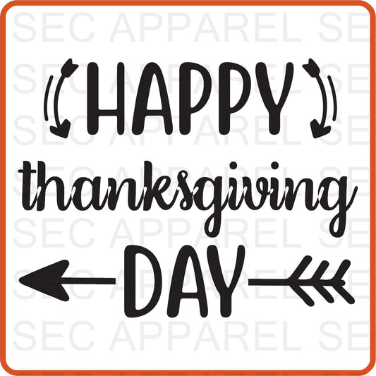 Thanksgiving Iron On Decals Patches transfers vinyl for shirts, clothing | SEC Apparel | Happy Thanksgiving Day - secapparelonline